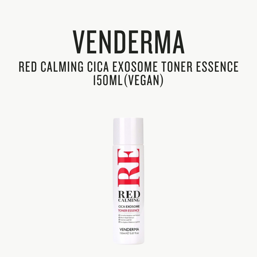 [VENDERMA] Red Calming Cica Exosome Toner Essence 150ml(Vegan)