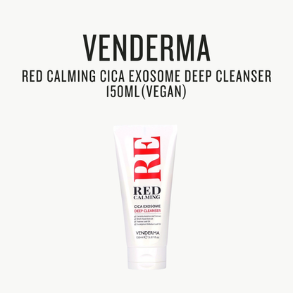 [VENDERMA] Red Calming Cica Exosome Deep Cleanser 150ml(Vegan)