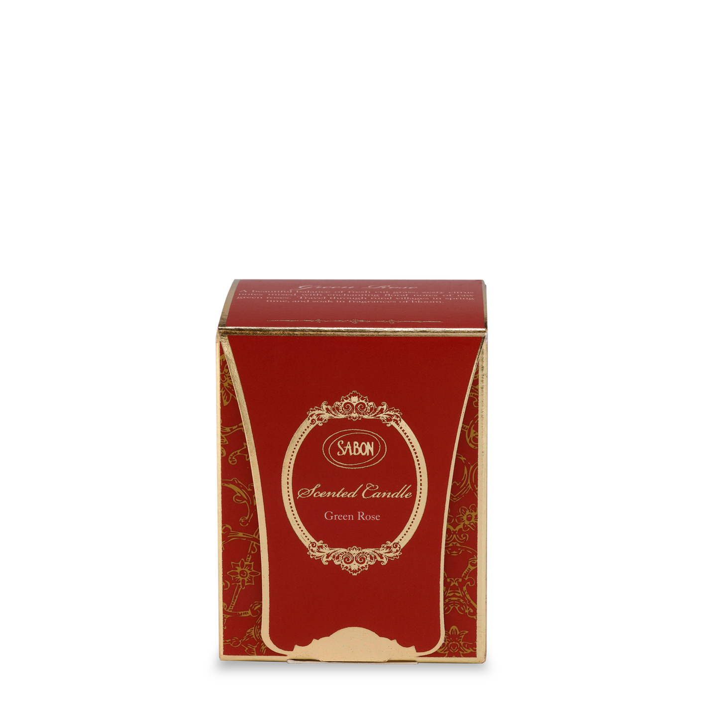 Mini Glass Candle Green Rose