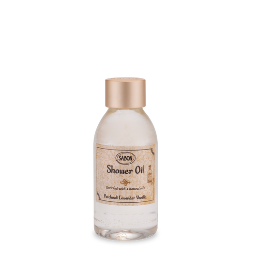 Mini Shower Oil Patchouli Lavender Vanilla 100mL