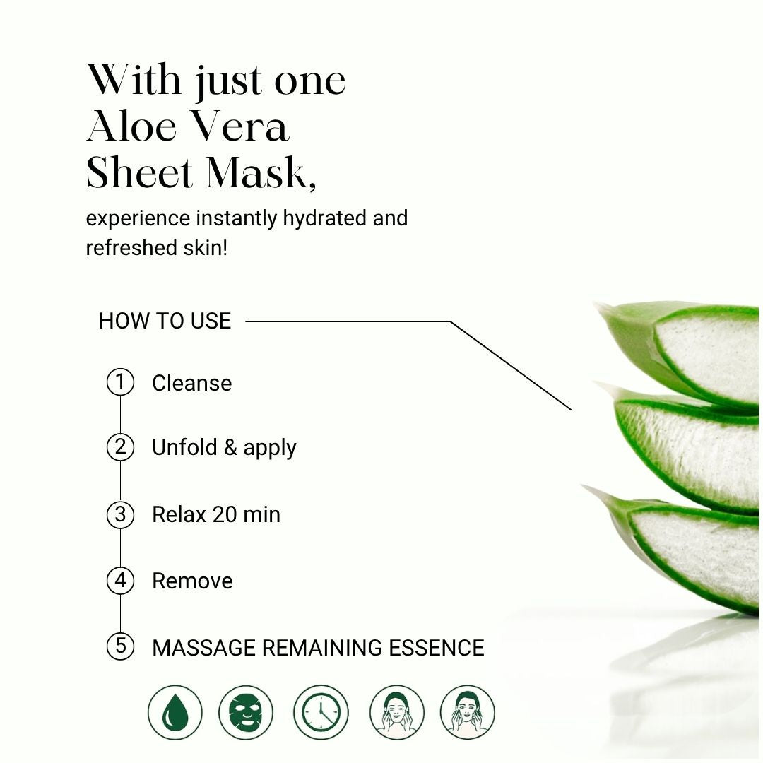 [ Masque Ology ] Aloe Vera Gel Mask(12 pack) | Hydrating & Soothing Sheet Mask